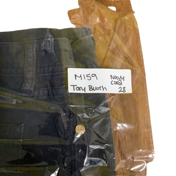 Tory Burch Classic Tory Corduroy Bootcut Pants Sz 28 Navy Cords - Picture 7 of 7